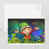 Een elf in de tuin briefkaart (Voorkant / Achterkant)