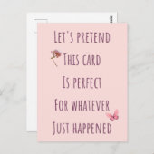 Een elke gelegenheidskaart briefkaart (Voorkant / Achterkant)