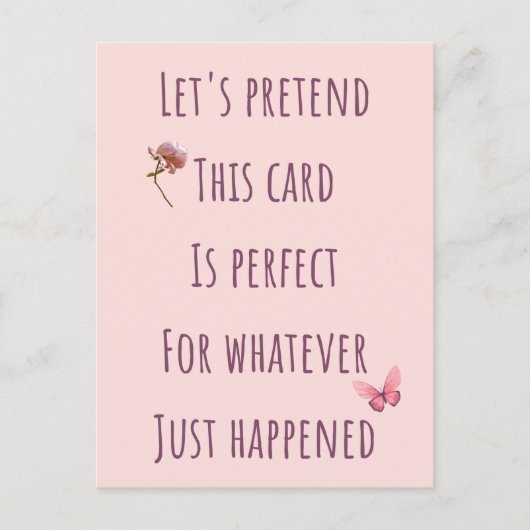 Een elke gelegenheidskaart briefkaart (Voorkant)