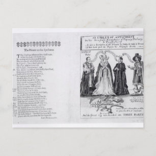 Een embleem van de antichrist briefkaart