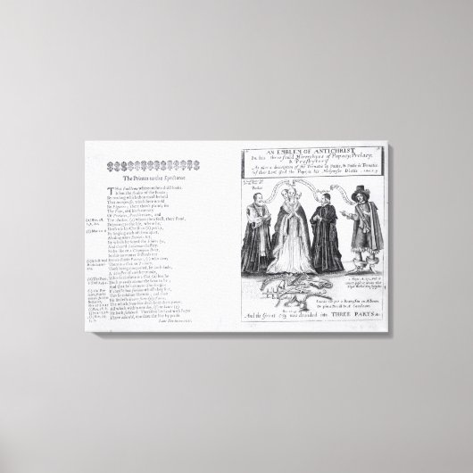 Een embleem van de antichrist canvas afdruk (Voorkant)