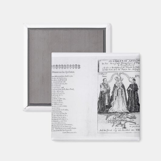 Een embleem van de antichrist magneet (Voorkant / Achterkant)