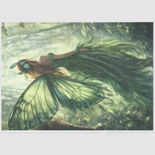 Een Emerald Forest Fairy Series Design #1 Tissuepapier (Voorkant)