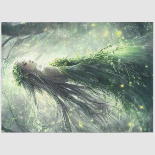 Een Emerald Forest Fairy Series Design #7 Tissuepapier (Voorkant)