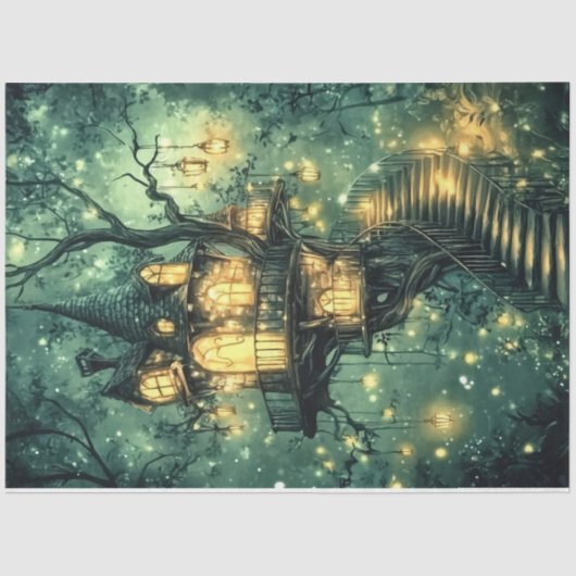 Een Emerald Forest Fairy Series Design #8 Tissuepapier (Voorkant)