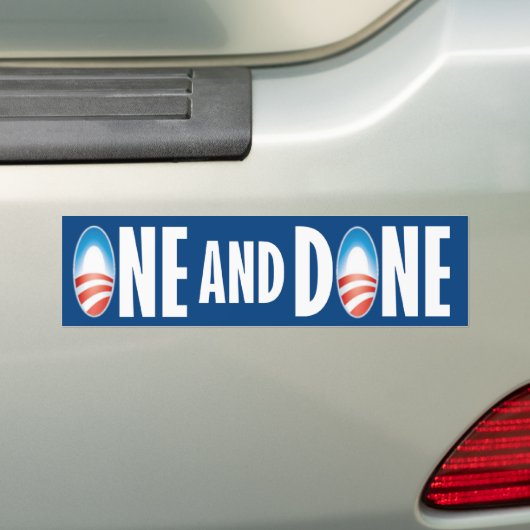ÉÉN EN GEDAAN BUMPERSTICKER (Op auto)