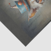 Een eng katje verkleed als clown -  tissuepapier (Detail)