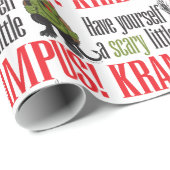Een eng kleine Krampus Wrap Cadeaupapier (Rol Hoek)