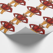 Een enge berenstekker die staat cadeaupapier (Hoek)