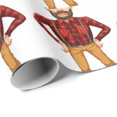 Een enge berenstekker die staat cadeaupapier (Rol Hoek)