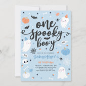 Eén enge Boo-y schattige Halloween-geest 1e verjaa Kaart (Voorkant)