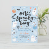 Eén enge Boo-y schattige Halloween-geest 1e verjaa Kaart (Staand voorkant)