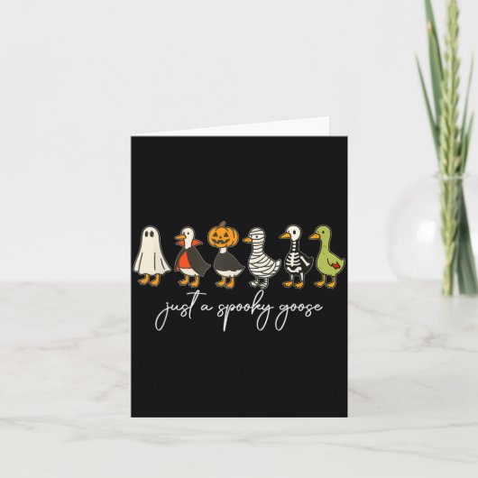 Een enge gans Halloween grappige gans leuk Kaart (Voorkant)