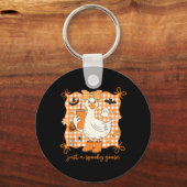 Een enge gans Halloween grappige gans leuk Sleutelhanger (Voorkant)