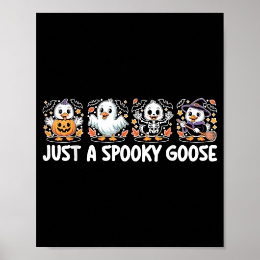Een enge gans Schattige grappige Halloween Dwaze g Poster (Voorkant)