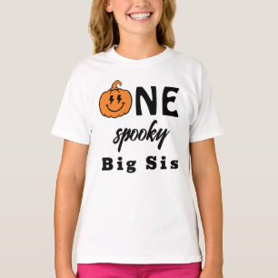 Een enge grote zus Halloween matchende familie T-shirt