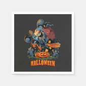 Een enge heks op een kamer servet (Voorkant)