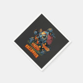 Een enge heks op een kamer servet (Hoek)