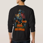 Een enge heks op een kamer trui (Achterkant)