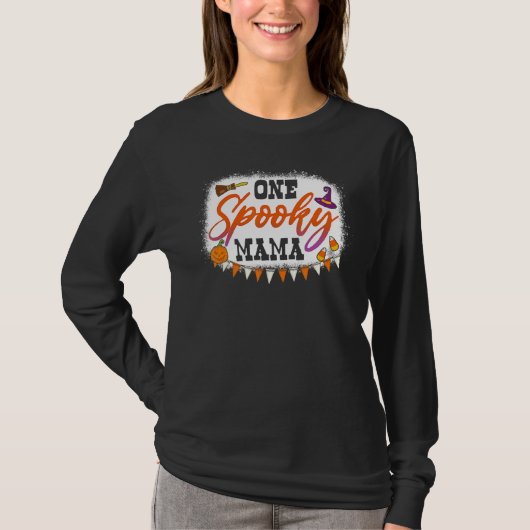 Eén enge mama Halloween bleekmiddel T-shirt (Voorkant)