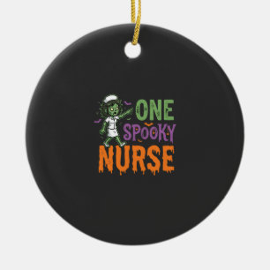 Een enge verpleegster Halloween-ontwerp (2)_1 Keramisch Ornament