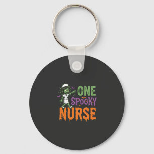 Een enge verpleegster Halloween-ontwerp (2)_1 Sleutelhanger