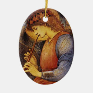 Een engel die de Flute afspeelt - Ornament
