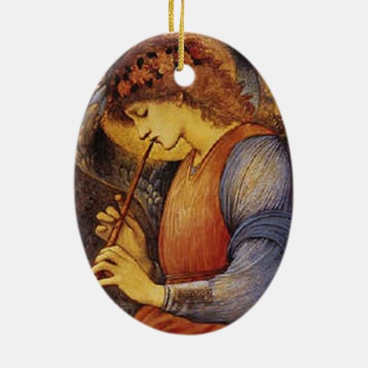 Een engel die de Flute speelt - Ornament (Achterkant)