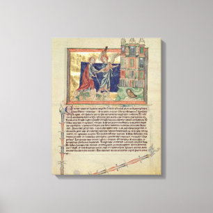 Een engel die de New Jeruzalem toont Canvas Afdruk