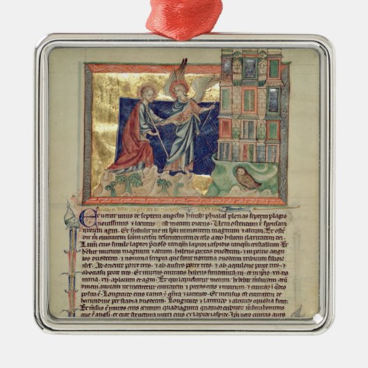 Een engel die de New Jeruzalem toont Metalen Ornament (Voorkant)