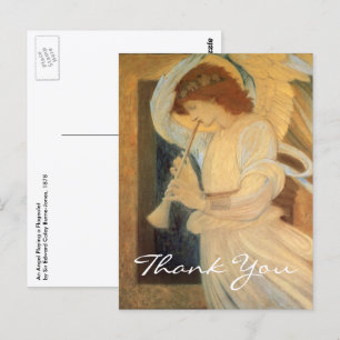 Een engel die een flageolet speelt van Burne Jones Briefkaart