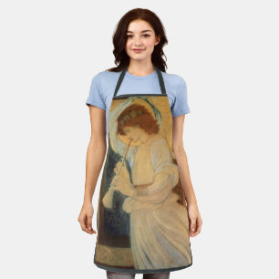Een engel die een flageolet speelt van Burne Jones Schort