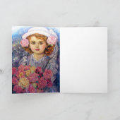 Een engel en een godin van het art., Gelukkige Feestdagen Kaart (Binnen)