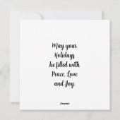 Een engel in de hemel die leugens kerstmis houdt feestdagenkaart (Achterkant)