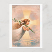 Een engel in de hemel die leugens op haar schouder briefkaart (Voorkant)