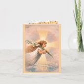 Een engel in de hemel die leugens op haar schouder kaart (Voorkant)