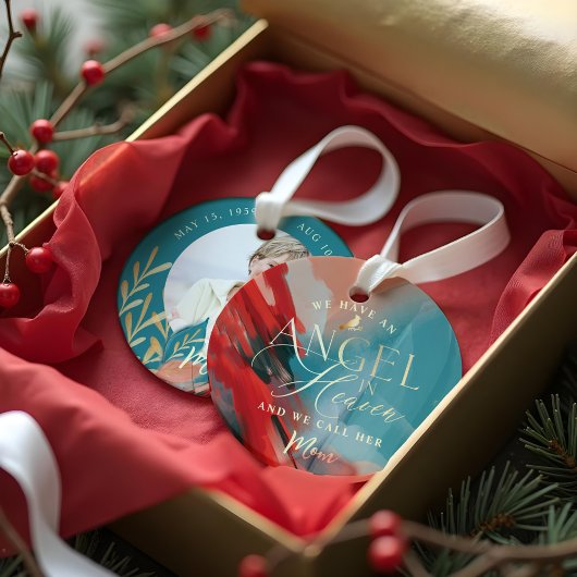 Een engel in de hemel Rode kardinaal Moeder Memori Ornament