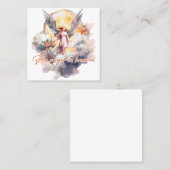 Een engel in de hemel vierkante visitekaartje (Voorkant / Achterkant)
