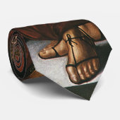 Een engel in het rood met een luit van Leonardo da Stropdas (Opgerold)