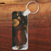 Een engel in het rood met een Lute van Leonardo da Sleutelhanger (Achterkant)