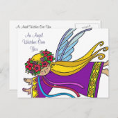 Een engel kijkt over jou briefkaart (Voorkant / Achterkant)