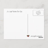 Een engel kijkt over jou briefkaart (Achterkant)