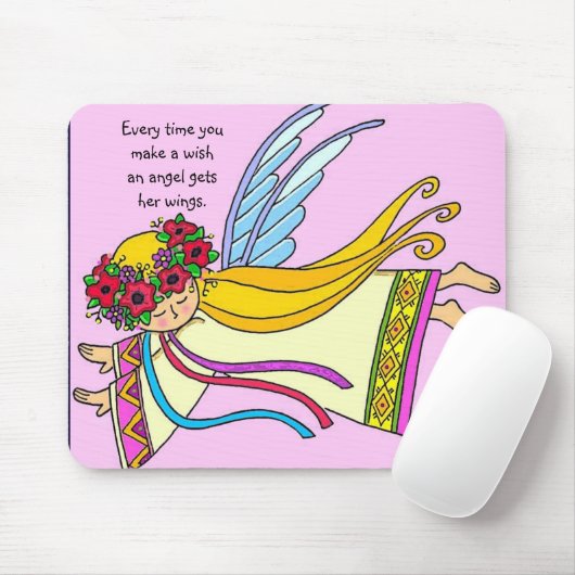 Een engel krijgt haar ogen muismat (Met muis)