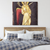 Een engel met een demon op een ketting canvas afdruk (Insitu (Slaapkamer))