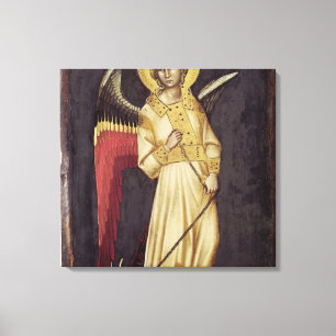 Een engel met een demon op een ketting canvas afdruk