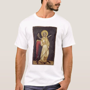 Een engel met een demon op een ketting t-shirt