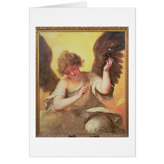 Een engel met een glazen erlenmeyer (Voorkant)