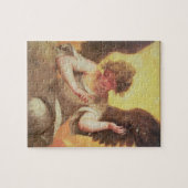 Een engel met een glazen erlenmeyer legpuzzel (Horizontaal)