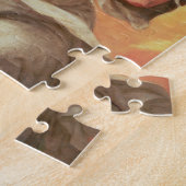 Een engel met een glazen erlenmeyer legpuzzel (Zijkant)