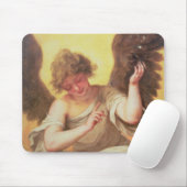 Een engel met een glazen erlenmeyer muismat (Met muis)